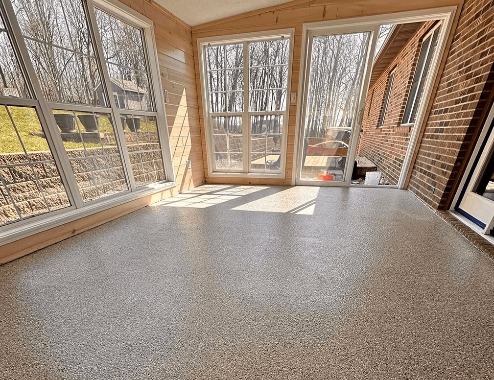 Epoxy Flooring in Closed in Porch