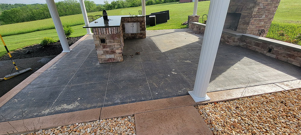 Residential Epoxy Services - Patio Before